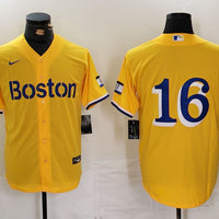 Men's Boston Red Sox Jarren Duran #16 Gold City Connect Replica Player Jersey1
