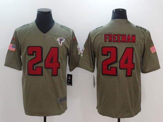 Men's Atlanta Falcons Devonta Freeman #24 Brown Game Jersey1