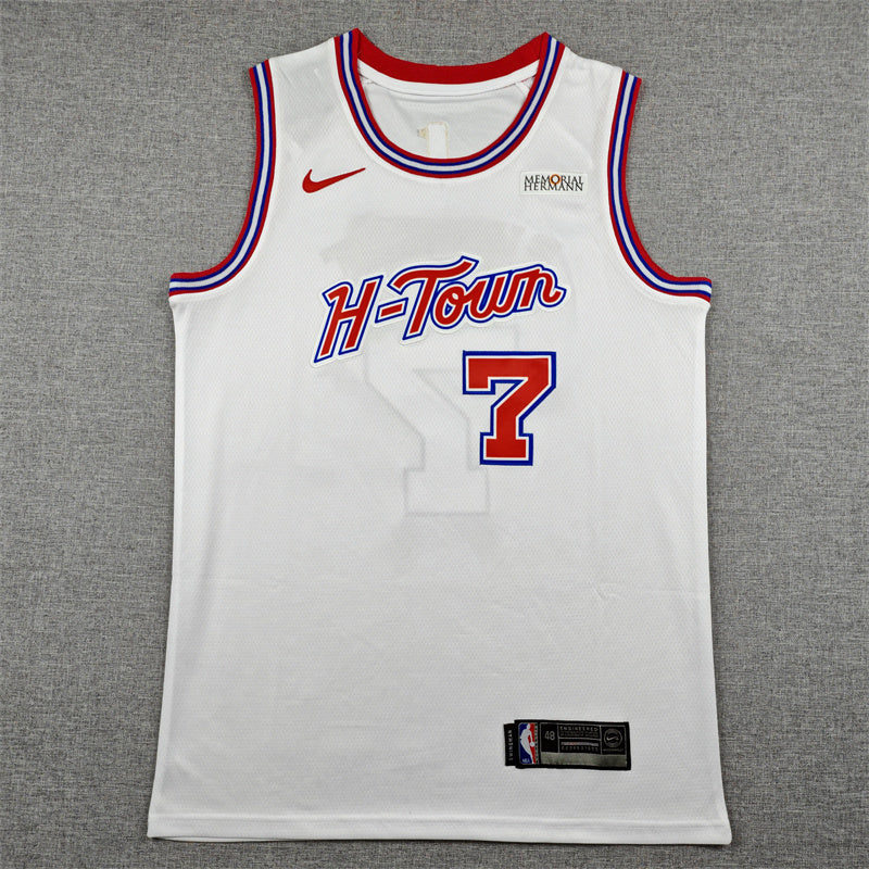 Kevin Durant #7 Houston Rockets White 2025-26 Swingman Jersey City Edition - JerseysFreak