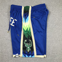 Men's Milwaukee Bucks Blue 2022/23 City Edition Basketball Shorts1