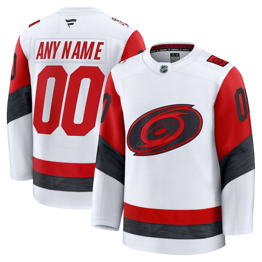 Men's Carolina Hurricanes Fanatics White Premium Custom Jersey