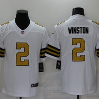 Men's New Orleans Saints Jameis Winston #2 White Alternate Game Jersey1