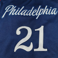 Men's Philadelphia 76ers Joel Embiid #21 Navy 2025/26 Swingman Jersey - City Edition