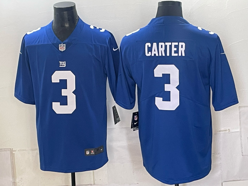 Men's New York Giants Abdul Carter #3 Royal Team Game Jersey