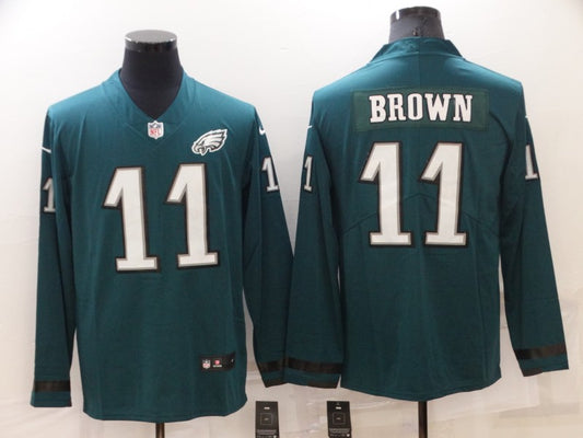 Men's Philadelphia Eagles A.J. Brown #11 Midnight Green Alternate Game Jersey1