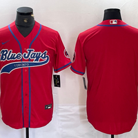 Men's Toronto Blue Jays Red Replica Blank Jersey1 Joint Edition