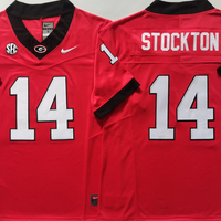 Men's Georgia Bulldogs Gunner Stockton #14 Red Player Jersey