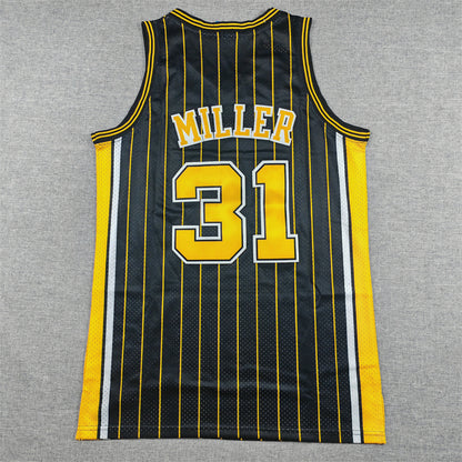 Men's Indiana Pacers Reggie Miller #31 Black Swingman Player Jersey