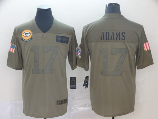 Men's Green Bay Packers Davante Adams #17 Brown Game Jersey1