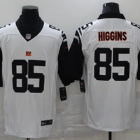 Men's Cincinnati Bengals Tee Higgins #85 White Game Jersey1