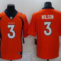 Men's Denver Broncos Russell Wilson #3 Orange Game Jersey1