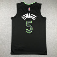 Men's Minnesota Timberwolves Anthony Edwards #5 Black 2022/23 Swingman Jersey1 - Statement Edition