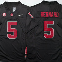 Men's Alabama Crimson Tide Germie Bernard #5 Black Player Game Jersey