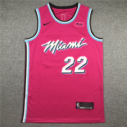 Men's Miami Heat Jimmy Butler #22 NBA Pink Swingman Jersey1