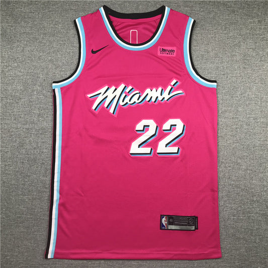 Men's Miami Heat Jimmy Butler #22 NBA Pink Swingman Jersey1