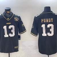 Men's San Francisco 49ers Brock Purdy #13 Black Alternate Game Jersey1
