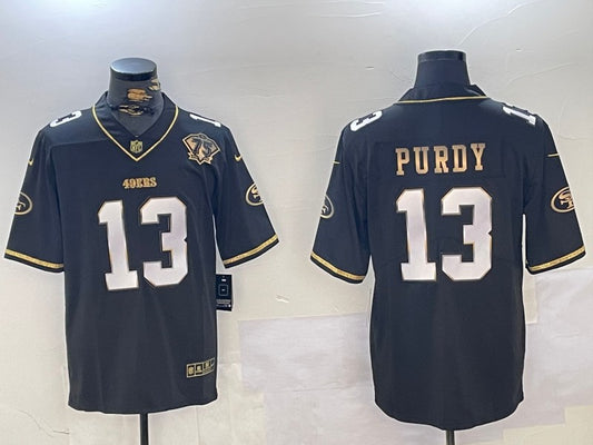 Men's San Francisco 49ers Brock Purdy #13 Black Alternate Game Jersey1