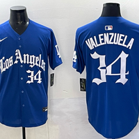 Men's Los Angeles Dodgers Fernando Valenzuela #34 Royal Alternate Game Jersey