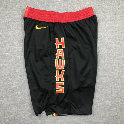 Men's Atlanta Hawks Black Basketball Retro Shorts1