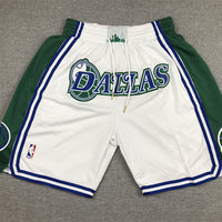 Men's Dallas Mavericks White City Edition Basketball Shorts1