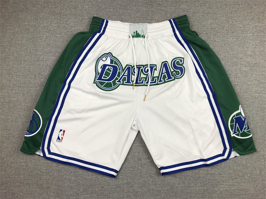 Men's Dallas Mavericks White City Edition Basketball Shorts1