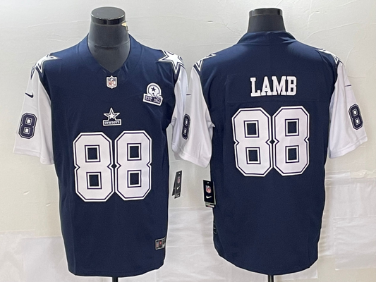 Men's Dallas Cowboys CeeDee Lamb #88 Navy Player Jersey1