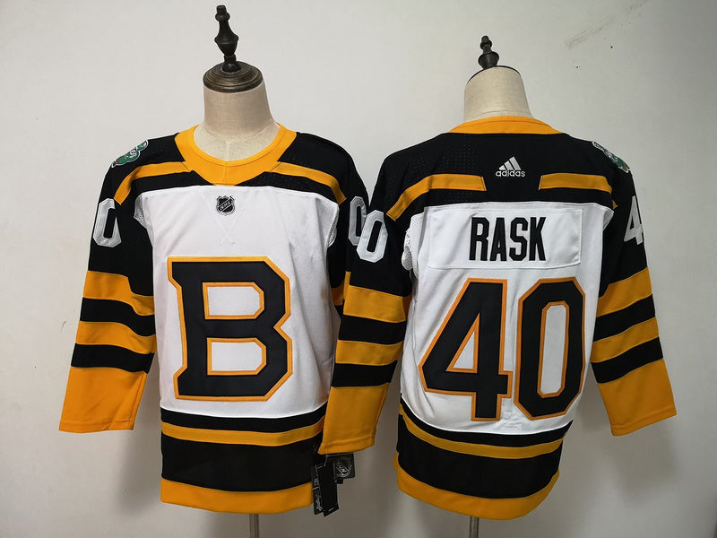 Men's Boston Bruins Tuukka Rask #40 White Player Jersey1