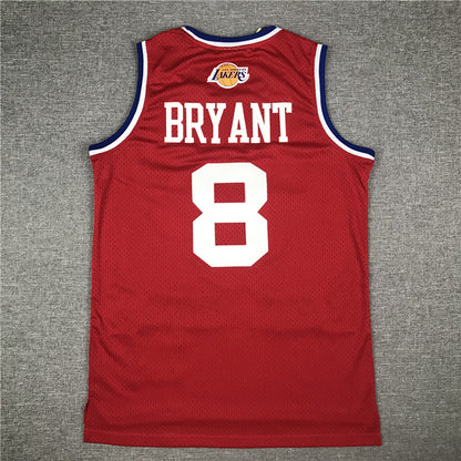 Men's 03 All Star Los Angeles Lakers Kobe Bryant Red Hardwood Classics Swingman Jersey1
