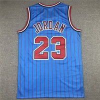 Men's Chicago Bulls Michael Jordan #23 Blue Hardwood Classics Authentic Jersey1