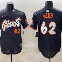 Men's San Francisco Giants Logan Webb #62 Black 2025 City Connect Limited Player Jersey1