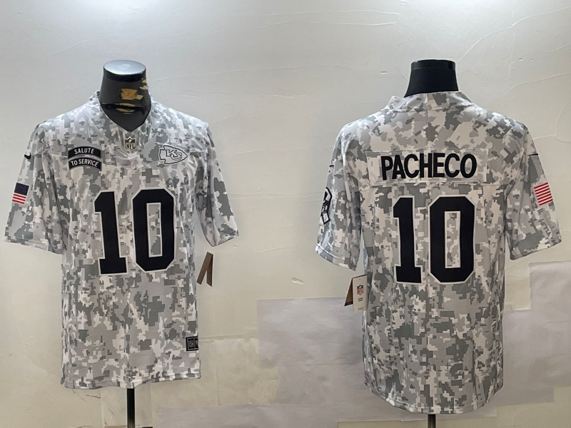 Isiah Pacheco #10 Kansas City Chiefs Arctic Camo 2024 Salute to Service Limited Jersey - JerseysFreak