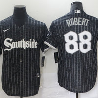 Men's Chicago White Sox Luis Robert #88 Black Stitched Jersey1
