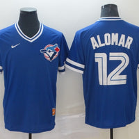 Men's Toronto Blue Jays1 Roberto Alomar #12 Blue Replica Player Jersey