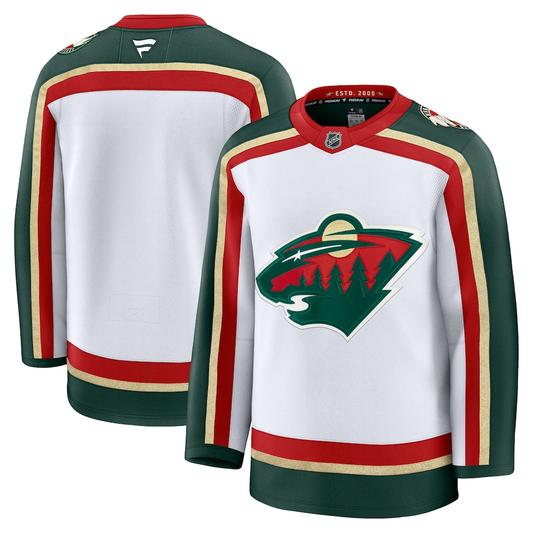 Men's Minnesota Wild Fanatics White 25th Anniversary Premium Blank Jersey