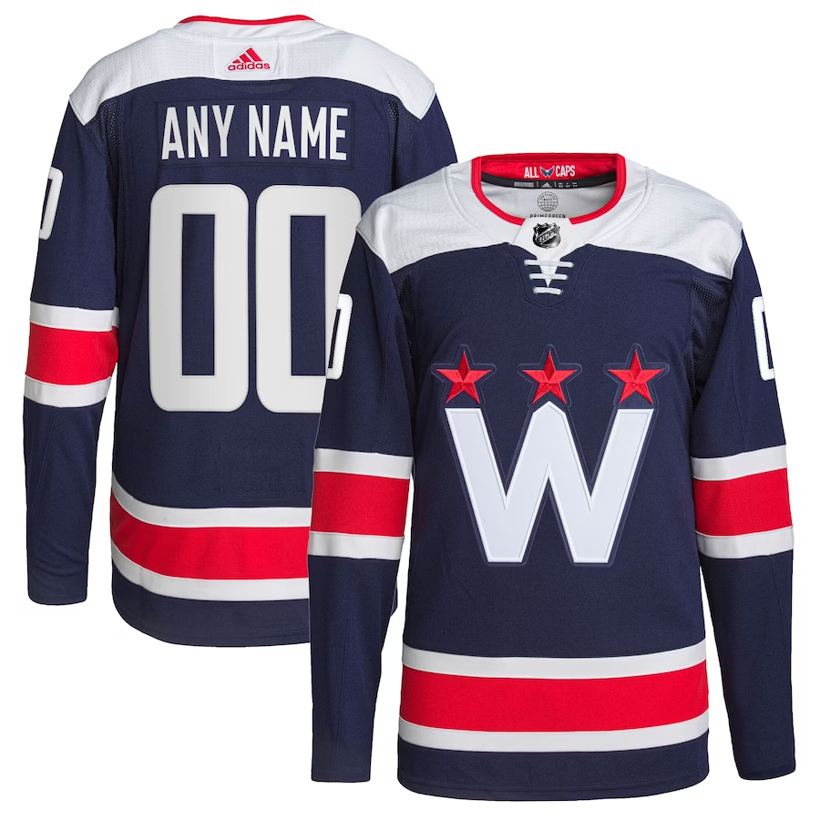 Men's Washington Capitals Navy Alternate Authentic Pro Custom Jersey1