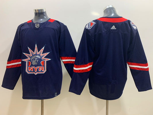 Men's New York Rangers Navy Blank Player Jersey1