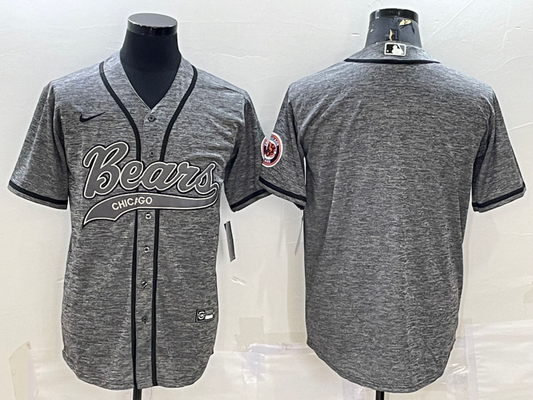 Men's Chicago Bears Gray Blank Jersey1