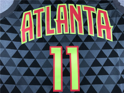 Men's Atlanta Hawks Trae Young #11 Black Swingman Jersey1