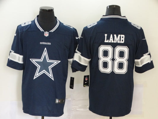 Men's Dallas Cowboys CeeDee Lamb #88 Navy Player Game Jersey1