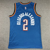 Men's Oklahoma City Thunder Shai Gilgeous-Alexander #2 Blue 2022/23 Swingman Jersey1 - Icon Edition