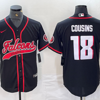 Men's Atlanta Falcons Kirk Cousins #18 Black Player Jersey1 Joint Edition