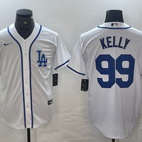 Men's Los Angeles Dodgers Joe Kelly #99 White Limited Player Jersey1