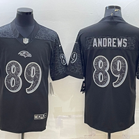 Men's Baltimore Ravens Mark Andrews #89 Black RFLCTV Limited Jersey1