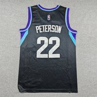 Men's Utah Jazz Darryn Peterson #22 Black Swingman Jersey - Statement Edition