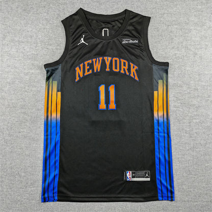 Men's New York Knicks Jalen Brunson #11 Black Swingman Jersey - Statement Edition
