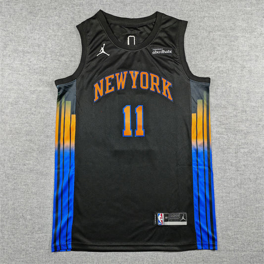 Men's New York Knicks Jalen Brunson #11 Black Swingman Jersey - Statement Edition