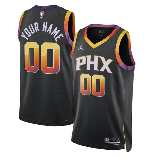 Men's Phoenix Suns Black 2022/23 Swingman Custom Jersey1 - Statement Edition