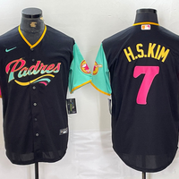 Men's San Diego Padres Ha-Seong Kim #7 Black City Connect Replica Player Jersey1