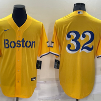 Men's Boston Red Sox Derek Lowe #32 Gold City Connect Replica Player Jersey1