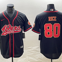 Men's San Francisco 49ers Jerry Rice #80 Black Fashion Jersey1 Joint Edition